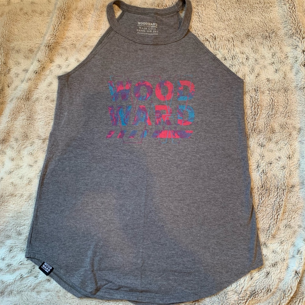 Woodward cheer tank top